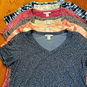 Athleta Breezy Scoop t-shirts set of 5